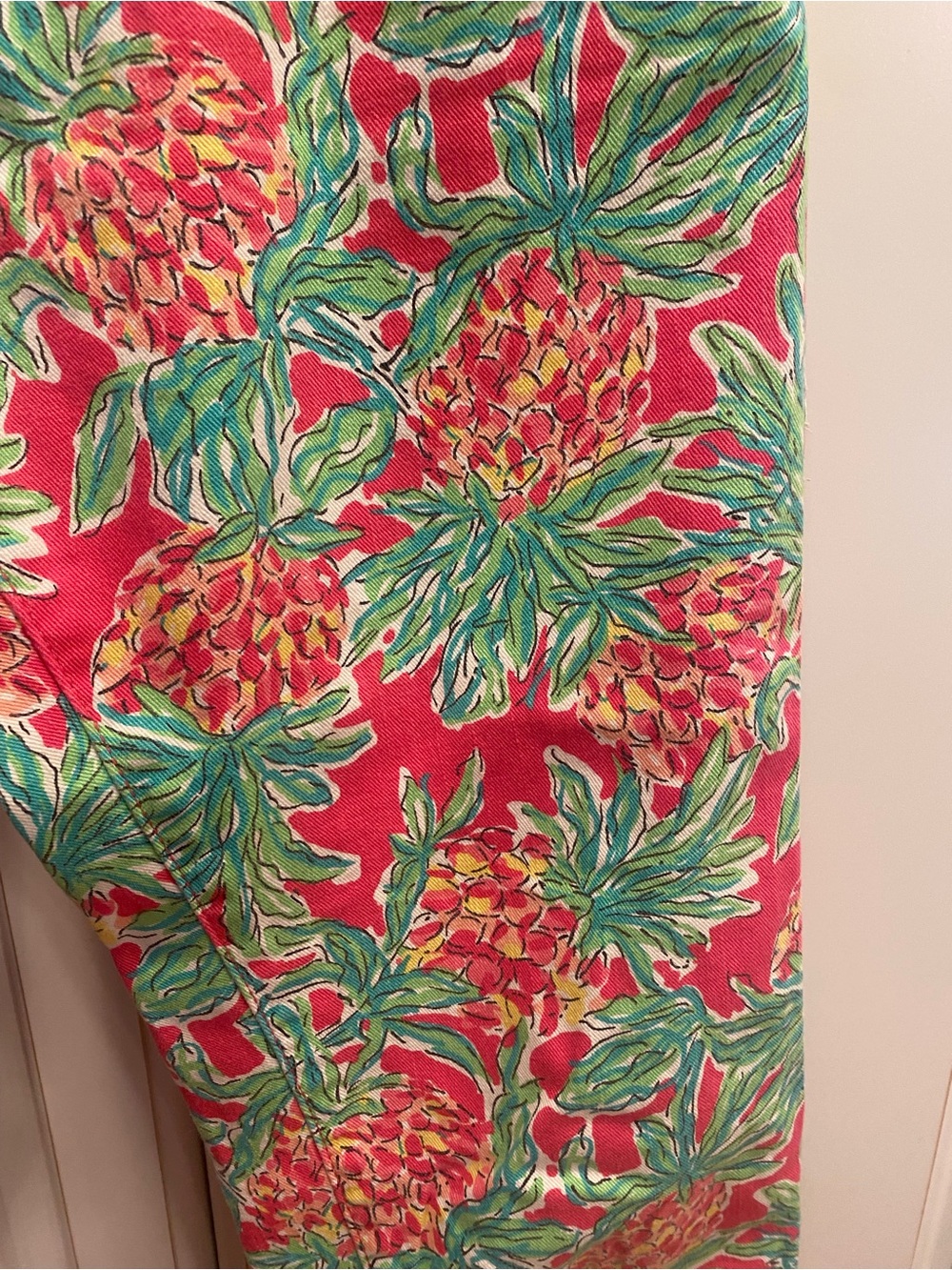 Lilly Pulitzer Floral Straight Leg Jeans in Pink, Green and Yellow - Picture 6 of 6
